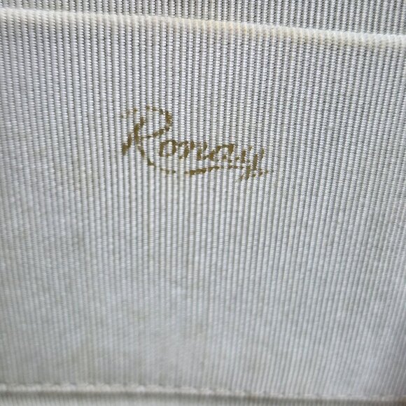 Vintage Ronay White Leather Evening Bag With Gold Chain Strap & Clasp - Picture 3 of 10